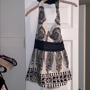 Black White & Denim Summer Halter